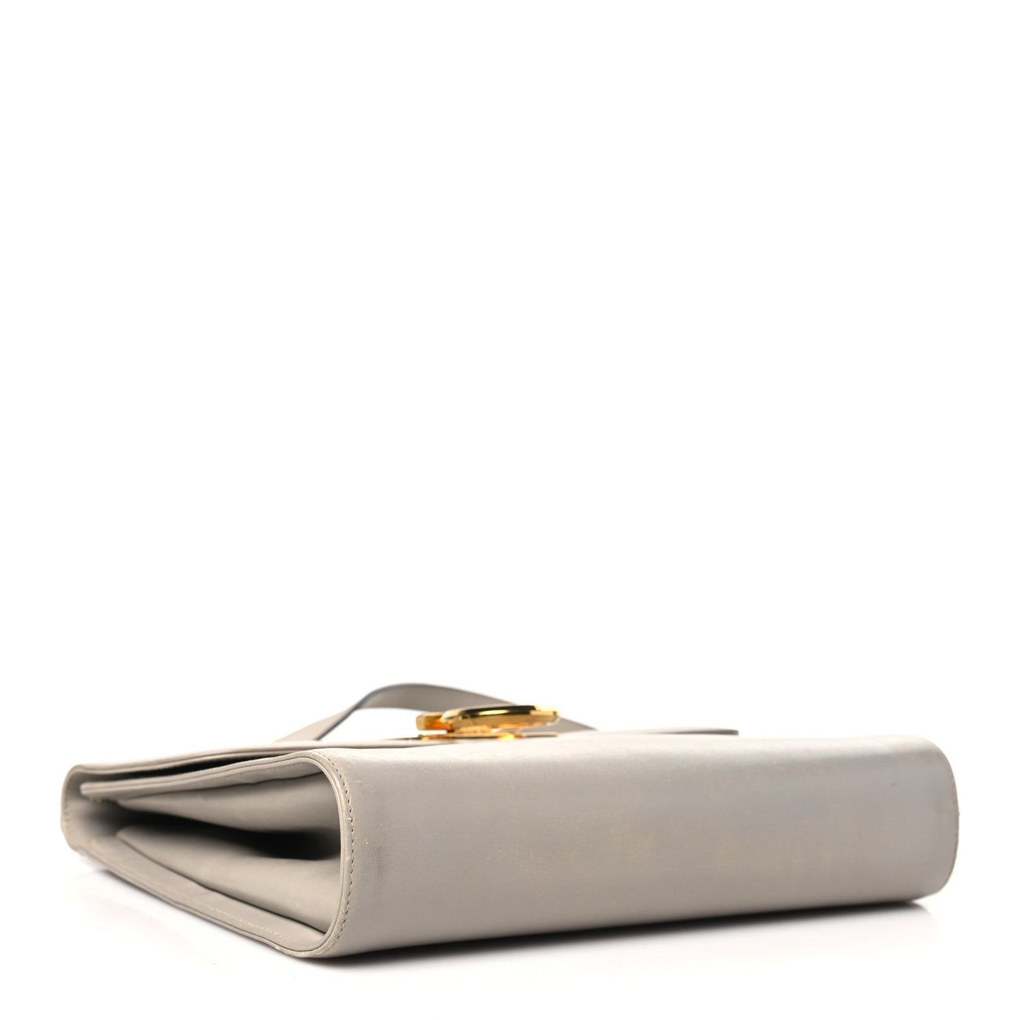 Calfskin Gancio Lock Satchel Grey