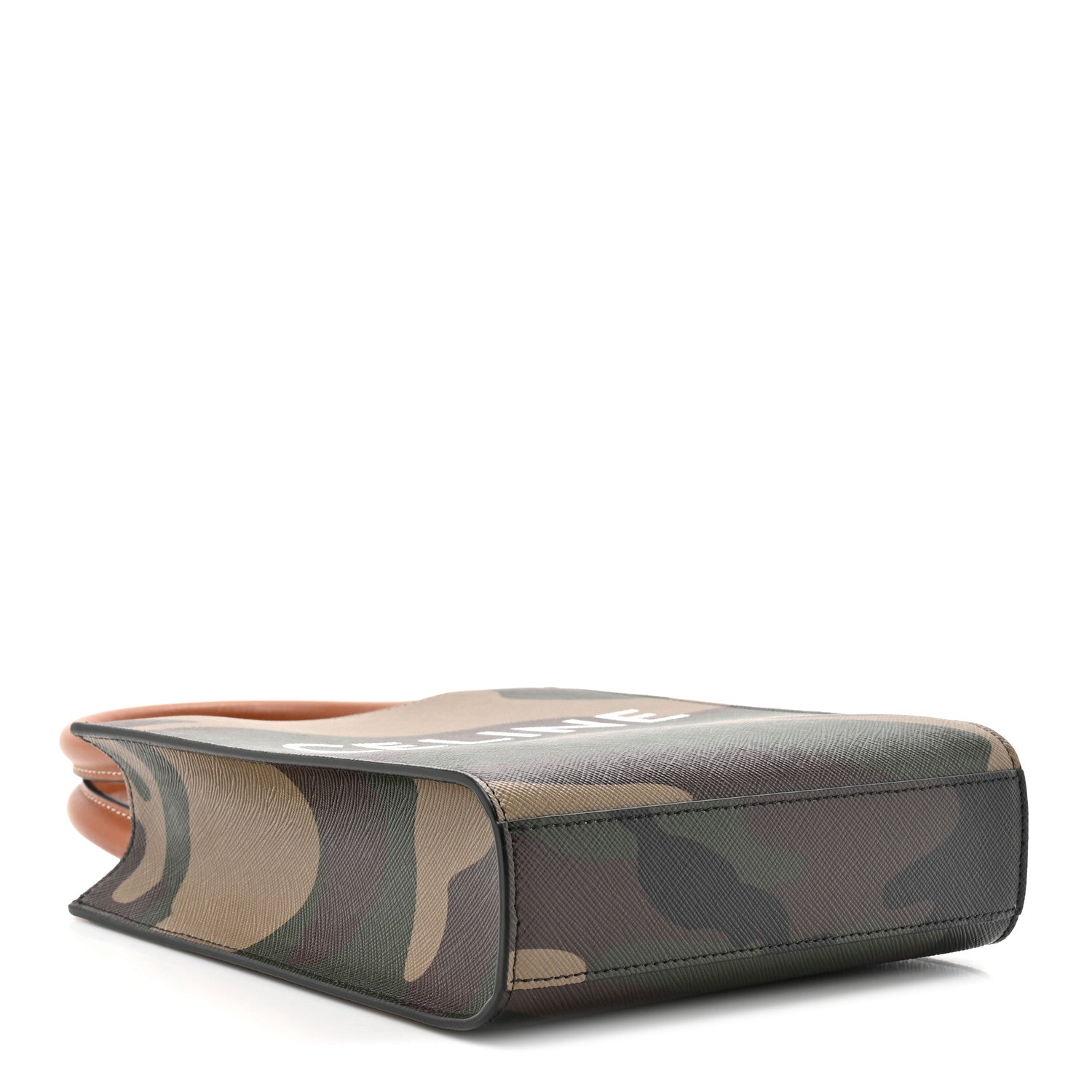 Celine Canvas Calfskin Mini Vertical Cabas Khaki 4 of 10