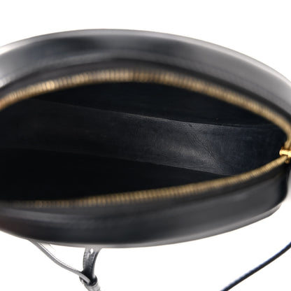 Celine Smooth Calfskin Cuir Triomphe Oval Bag Black 5 of 12