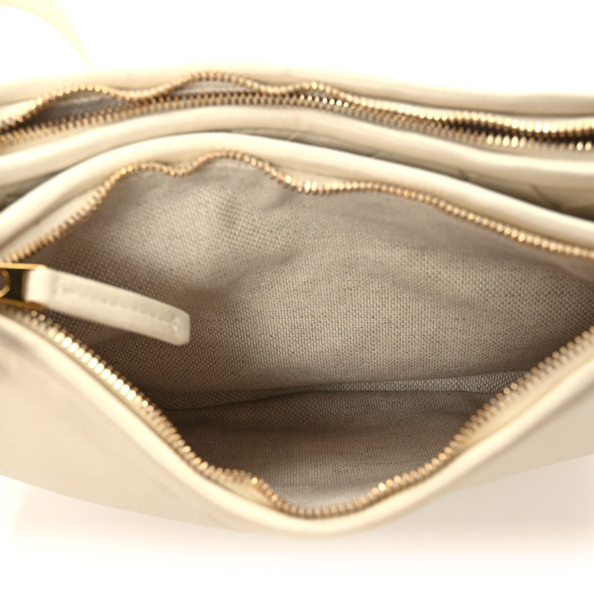 Nappa Intrecciato Small Gemelli Multipocket Bag Sea Salt