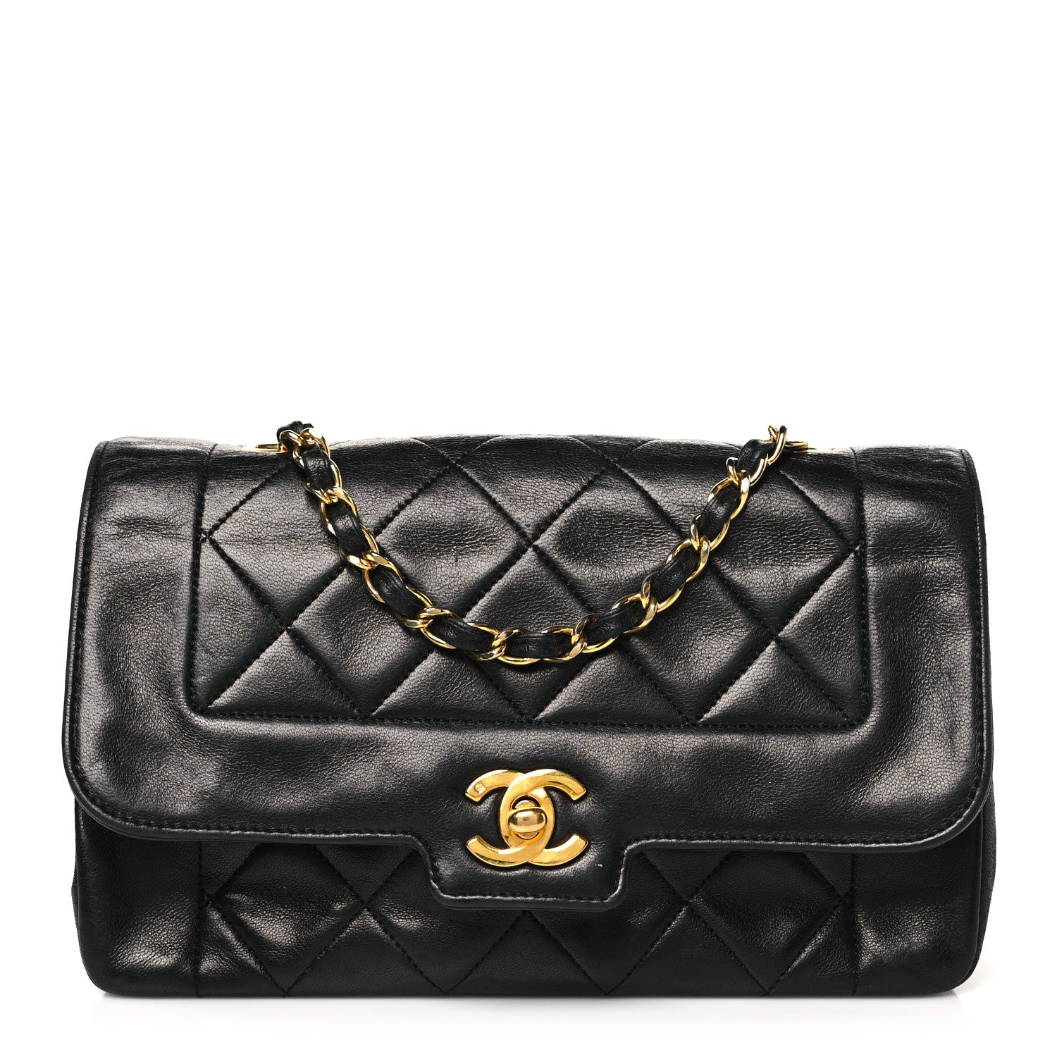 Chanel Lambskin Quilted Small Single Flap Black 1 of 10