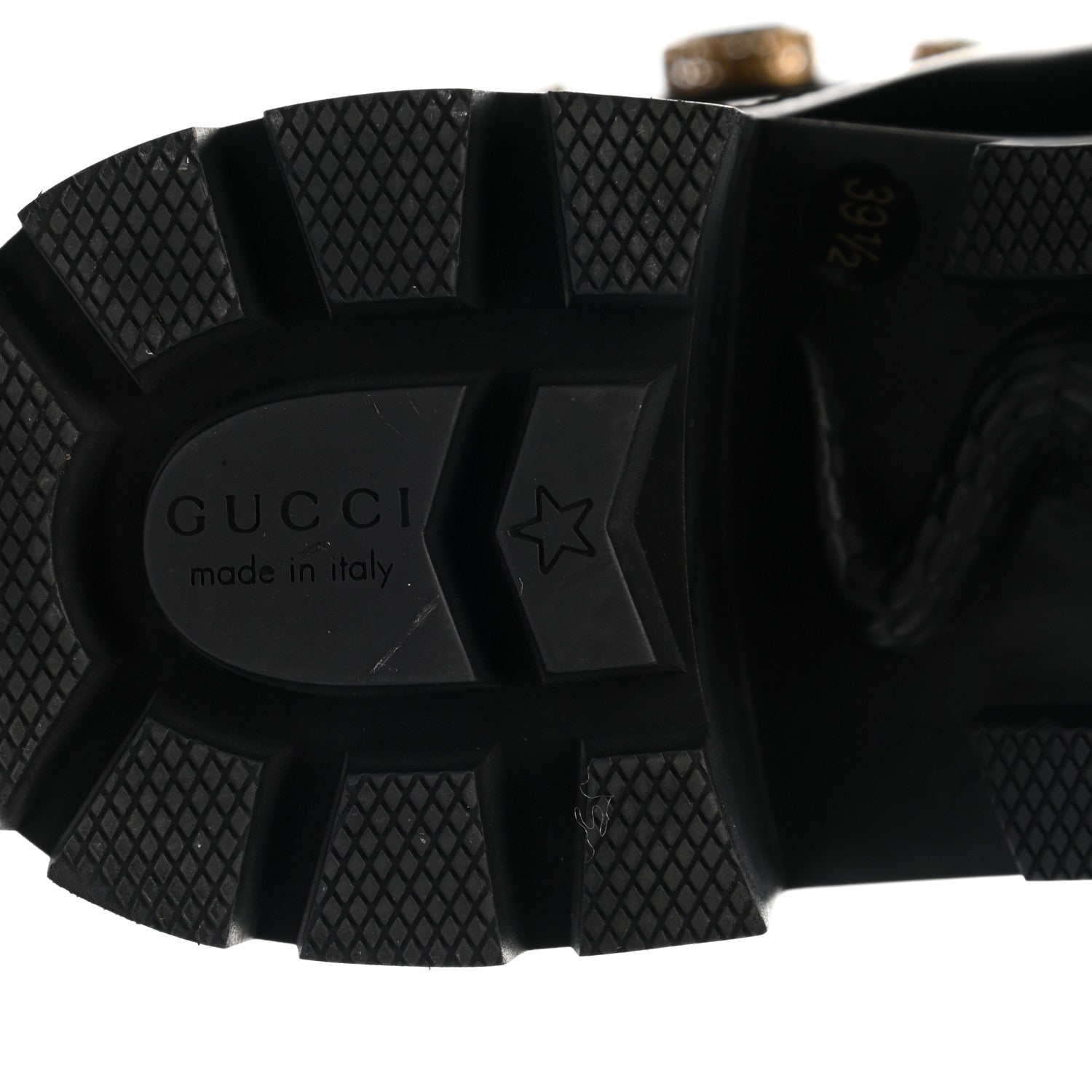 Gucci Calfskin Crystal GG Trip Chelsea Ankle Boots 39.5 Black 6 of 9