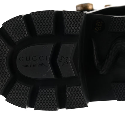 Gucci Calfskin Crystal GG Trip Chelsea Ankle Boots 39.5 Black 6 of 9