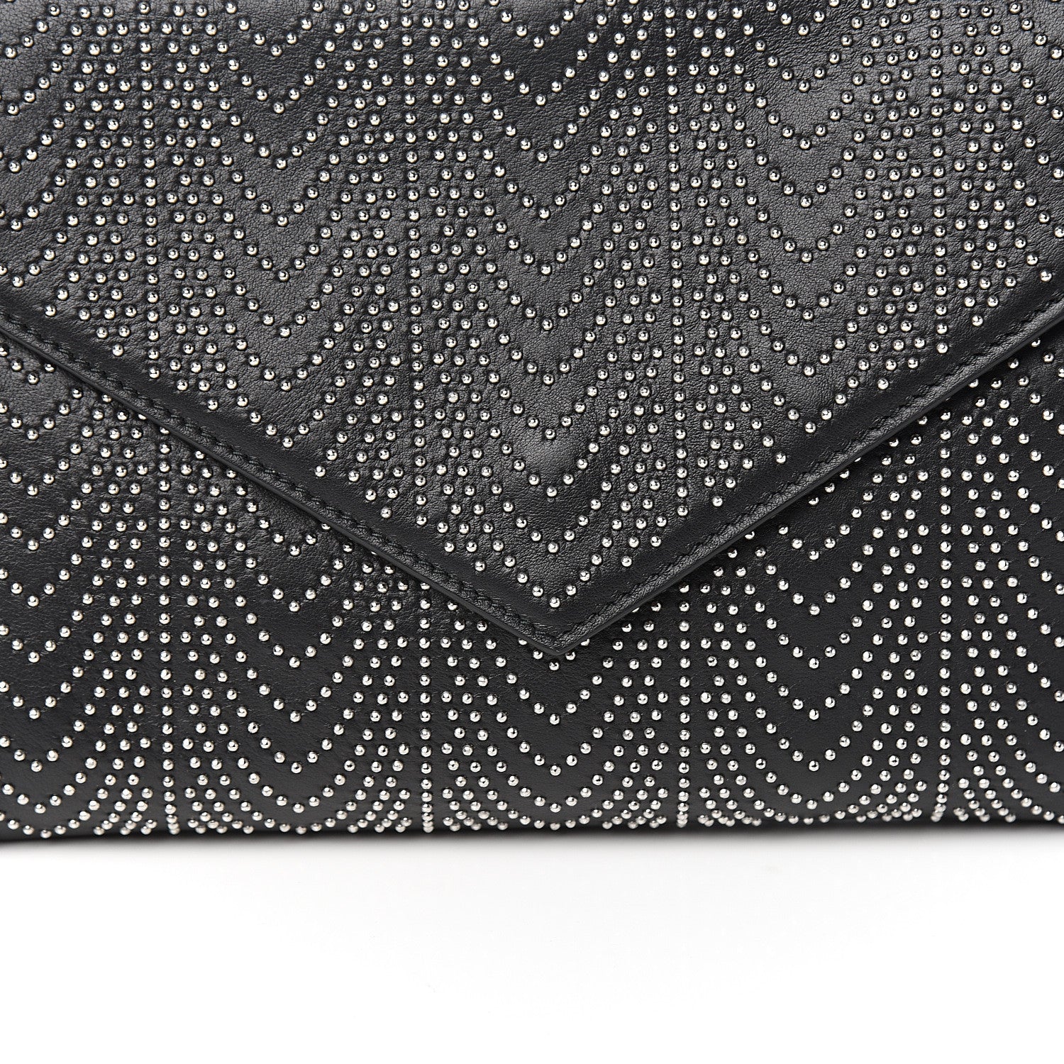 Alaia Calfskin Studded Envelope Clutch Black 9 of 9