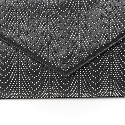 Alaia Calfskin Studded Envelope Clutch Black 9 of 9