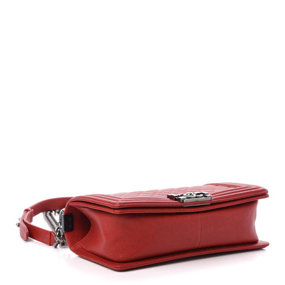 Chanel Caviar Quilted Medium Boy Flap Red 5 of 17