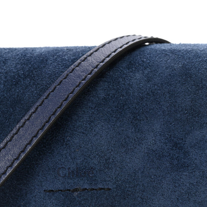 Chloe Suede Calfskin Mini Faye Shoulder Bag Majesty Blue 7 of 9