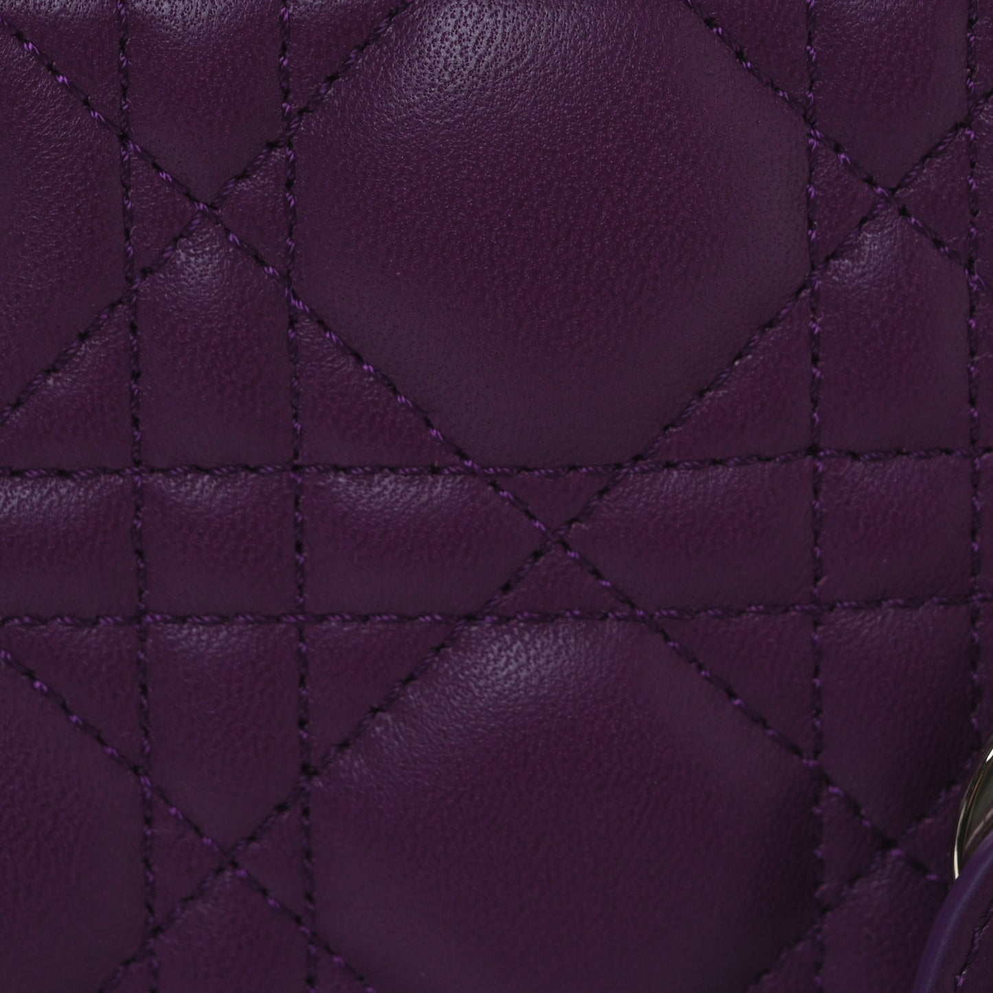 Lambskin Cannage Small My ABCDior Lady Dior Purple