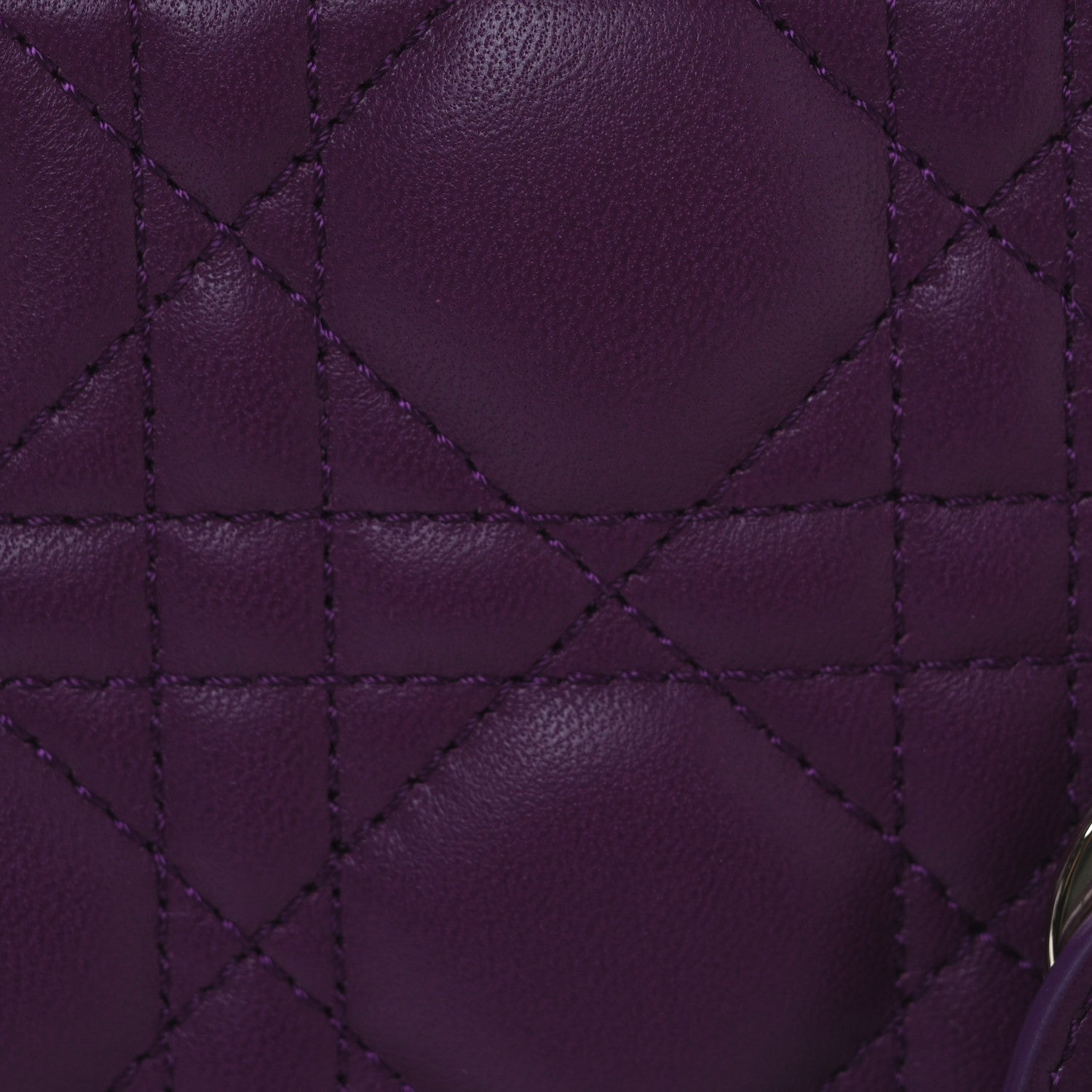 Christian Dior Lambskin Cannage Small My ABCDior Lady Dior Purple 8 of 10