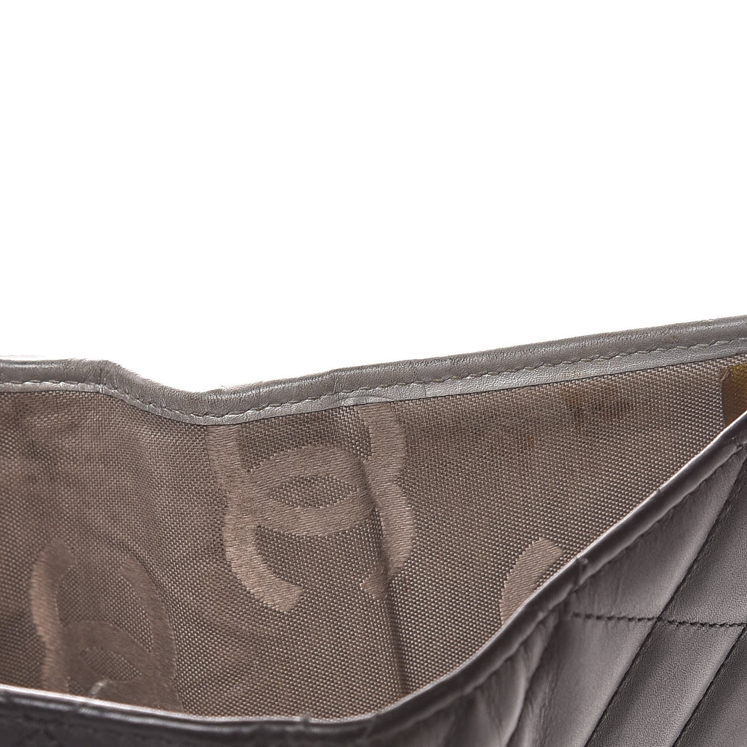 Chanel Calfskin Quilted Cambon Flap Wallet Black White 11 of 12
