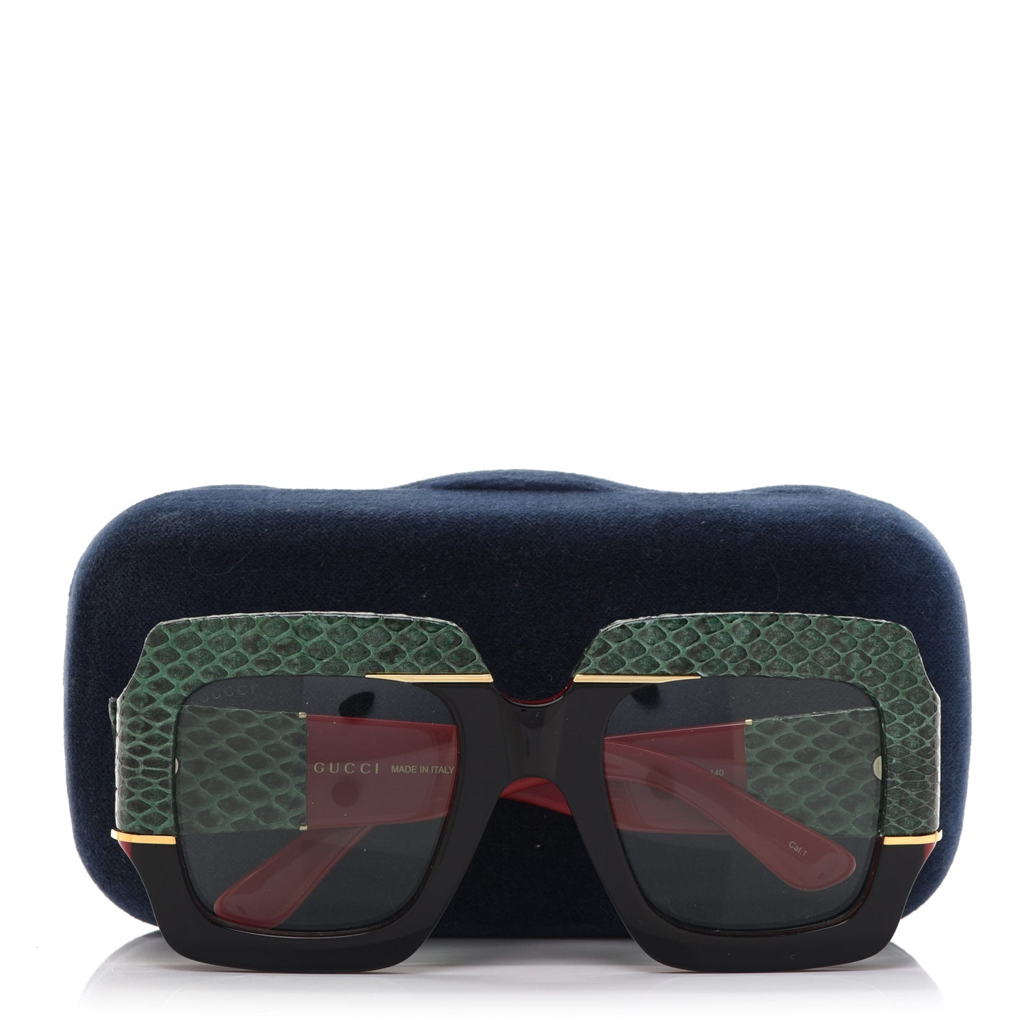 Snakeskin Acetate Square Sunglasses GG0484S Multicolor