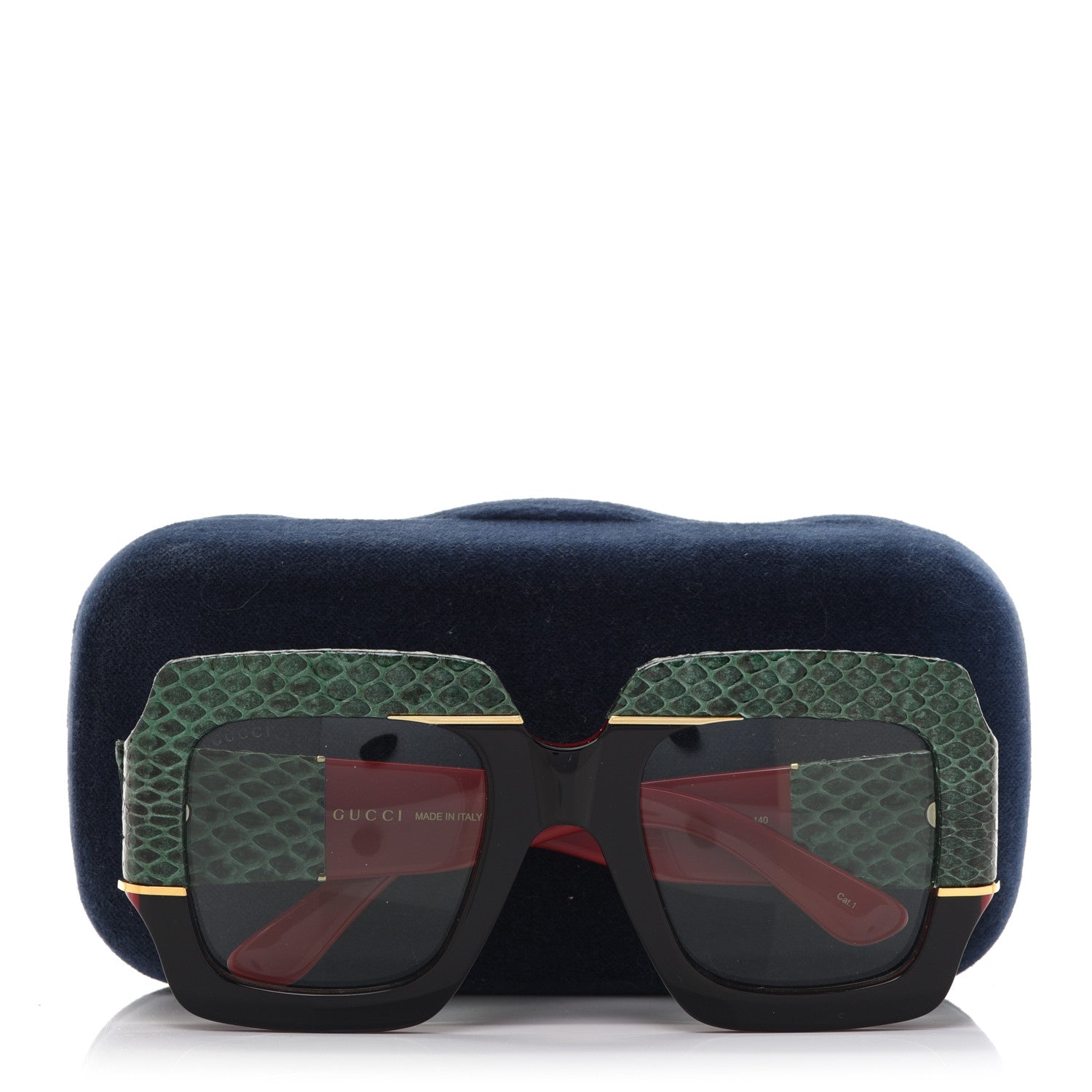 Gucci Snakeskin Acetate Square Sunglasses GG0484S Multicolor 8 of 8