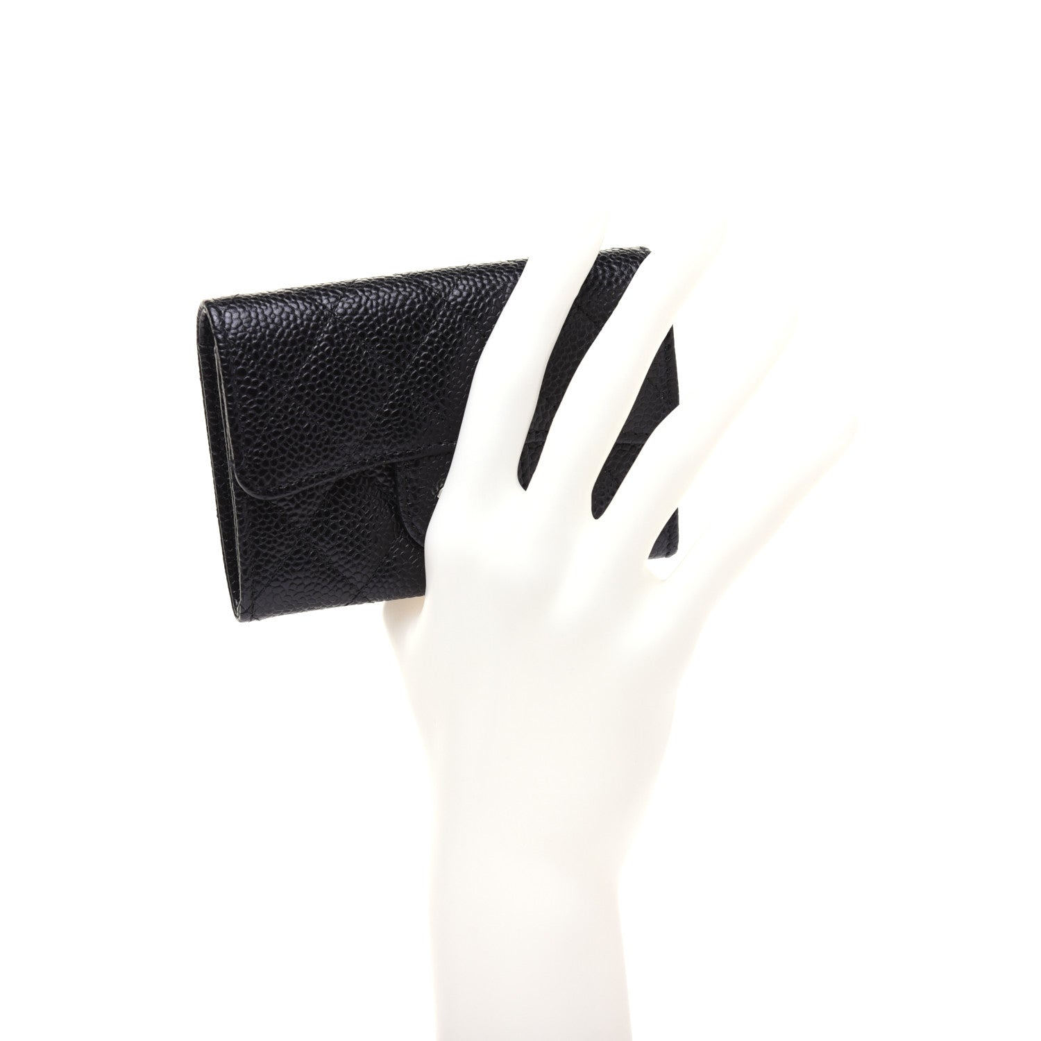 Chanel Caviar Quilted Flap Card Holder Black 2 of 11