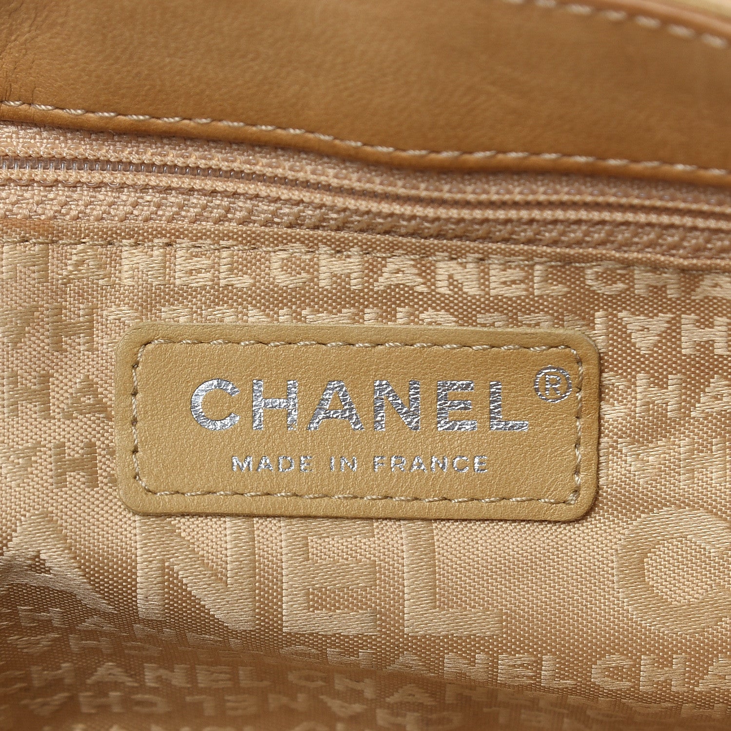 Chanel Suede Square Stitched Mademoiselle Shoulder Bag Beige 6 of 17