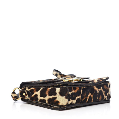 Miu Miu Calfskin Hair Leopard Crossbody Bag 4 of 13
