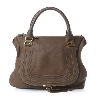 Chloe Calfskin Large Marcie Satchel Oak 1 of 8