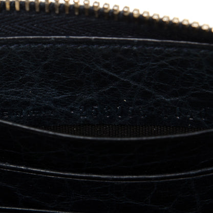 Balenciaga Agneau Giant 12 Rose Gold Hardware Continental Zip Around Wallet Dark Night 7 of 7