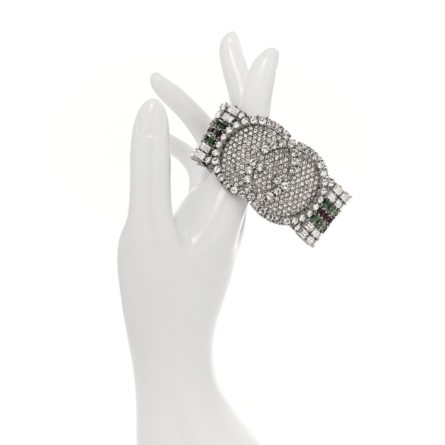 Crystals Double G Web Tennis Bracelet L Multicolor