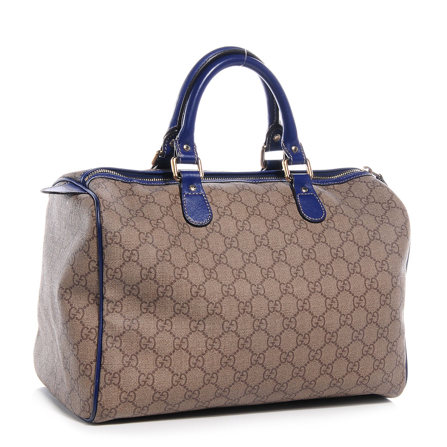 GG Plus Monogram Medium Boston USA Flag Unicef Duffle Blue