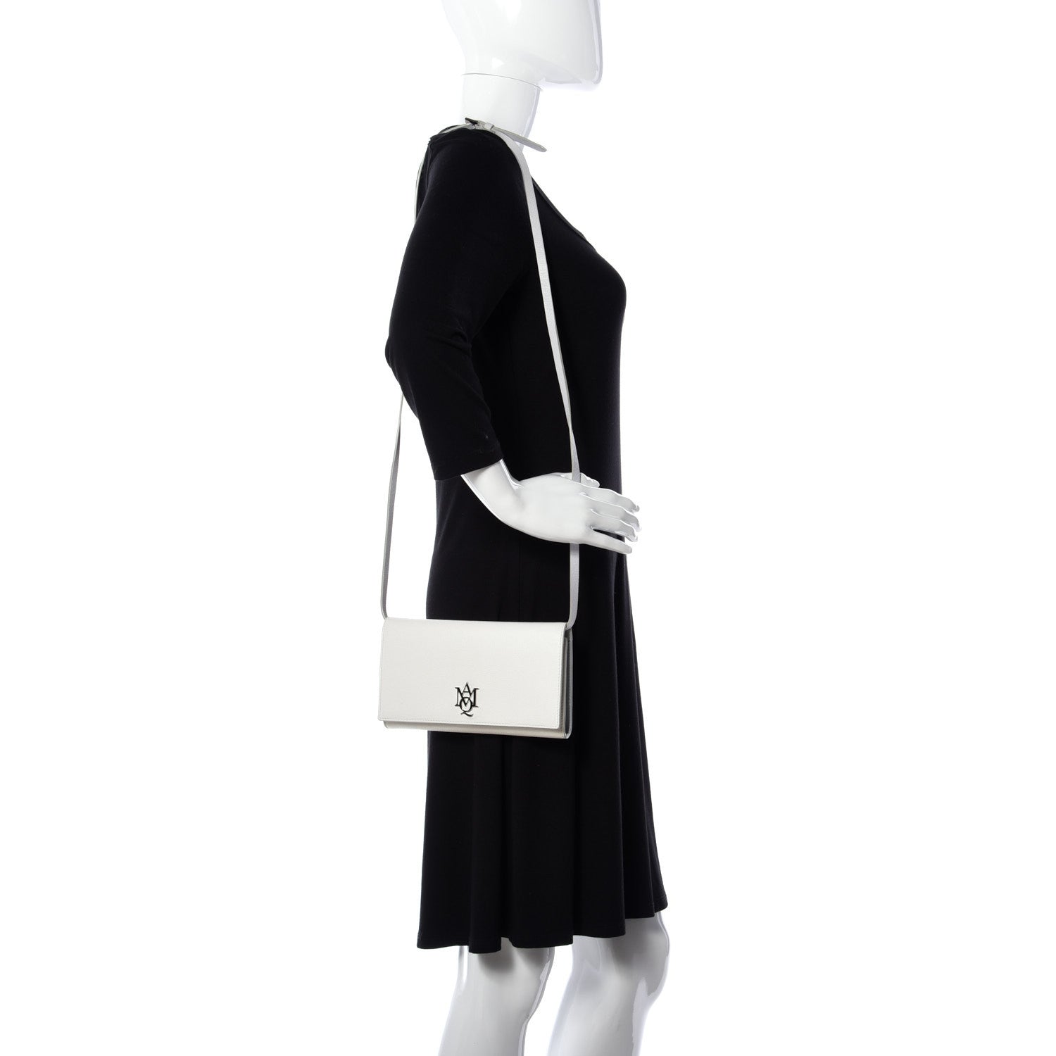 Alexander McQueen Calfskin Insignia Pouch White 2 of 9