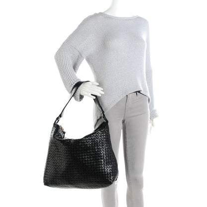Bottega Veneta Vintage Nappa Intrecciato Shoulder Bag Nero Black 2 of 10