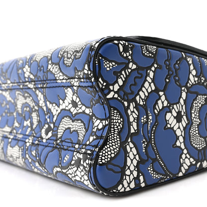 Louis Vuitton Calfskin Lace Flower Inlay Twist Shoulder Bag MM Navy Black 10 of 10