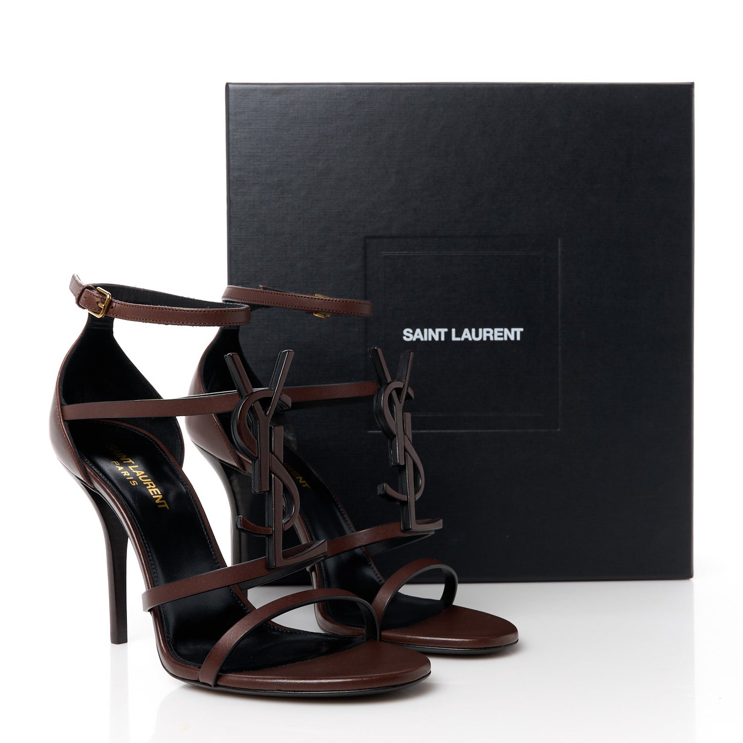 Calfskin Cassandra 100 Sandals 38.5 Brown
