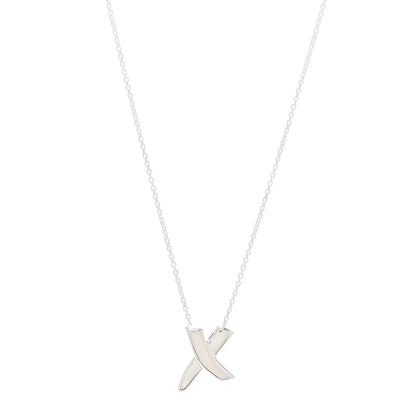 Tiffany Sterling Silver Paloma Picasso Graffiti X Pendant Necklace 1 of 5
