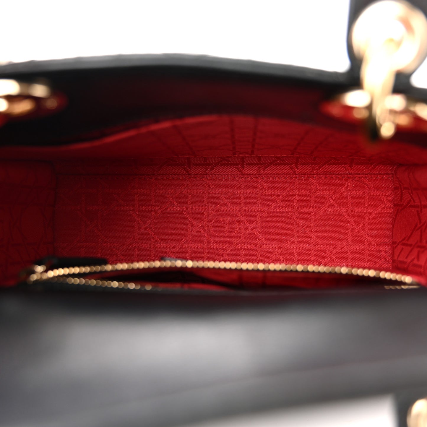 Lambskin Cannage Small Lucky Badges My Lady Dior Black