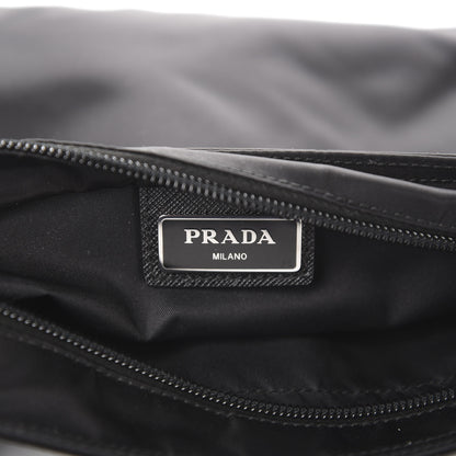 Prada Nylon Flat Messenger Bag Black 6 of 9