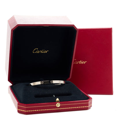 Cartier 18K White Gold Medium LOVE Bracelet 18 7 of 7