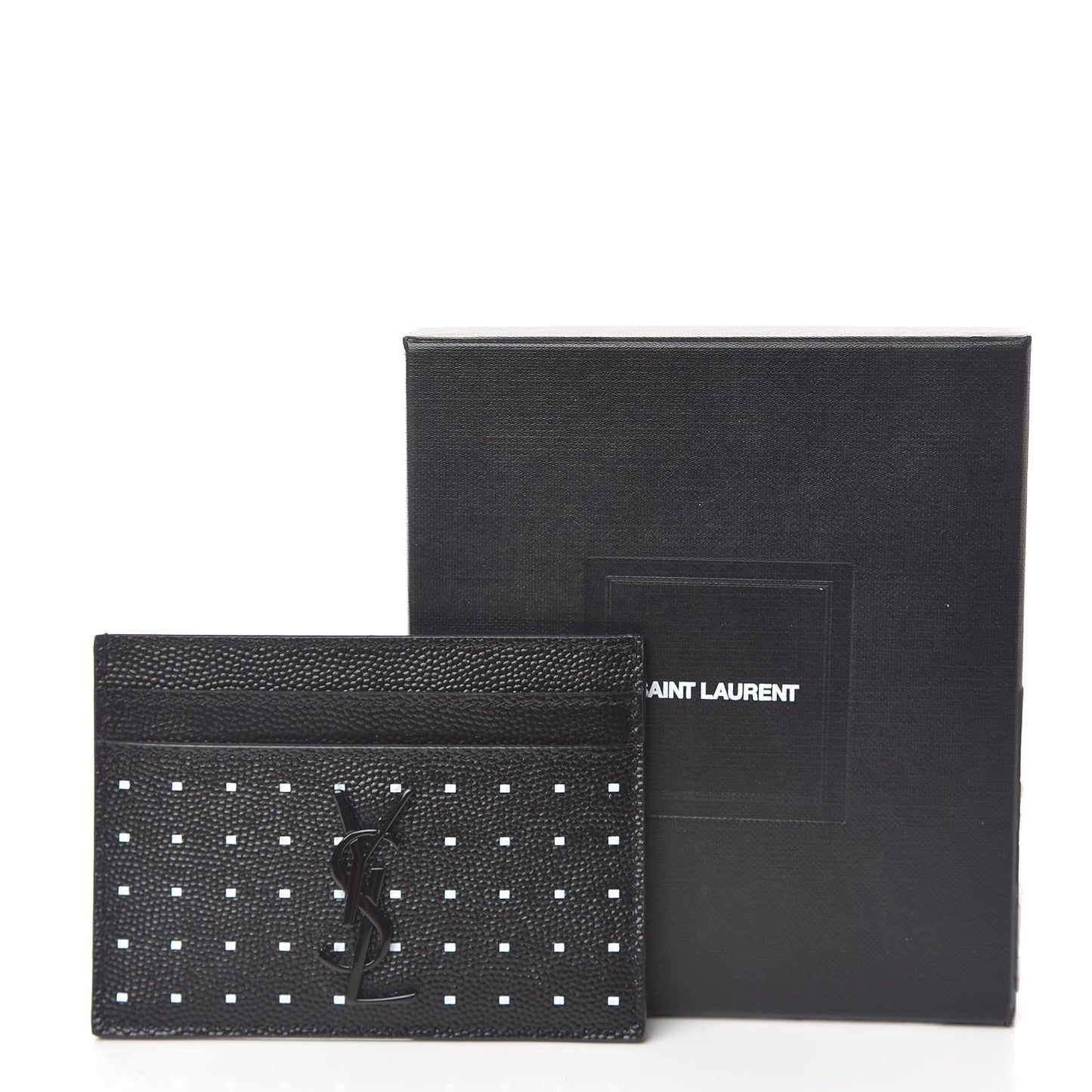 Grain De Poudre Geo Print Monogram Credit Card Case Black White
