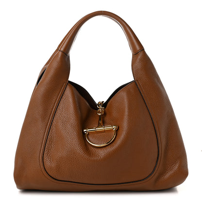 Gucci Grained Calfskin Softbit Maxi Shoulder Bag Brown 1 of 10