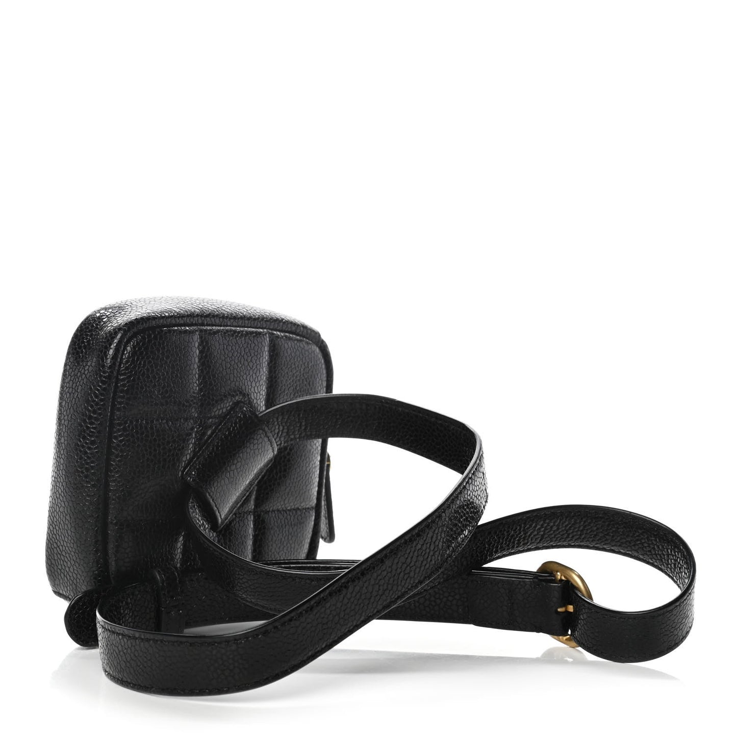 Caviar Quilted Coin Purse Belt Bag Black