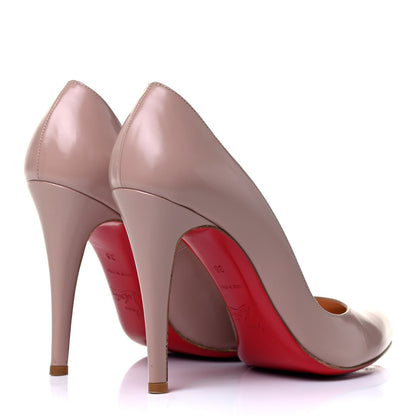 Christian Louboutin Jazz Calfskin Decollete 868 100 Pumps 38 Nude 3 of 5