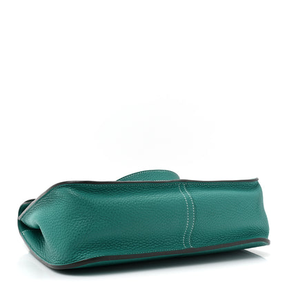 Hermes Taurillon Clemence Halzan 31 GM Vert Verone 4 of 11