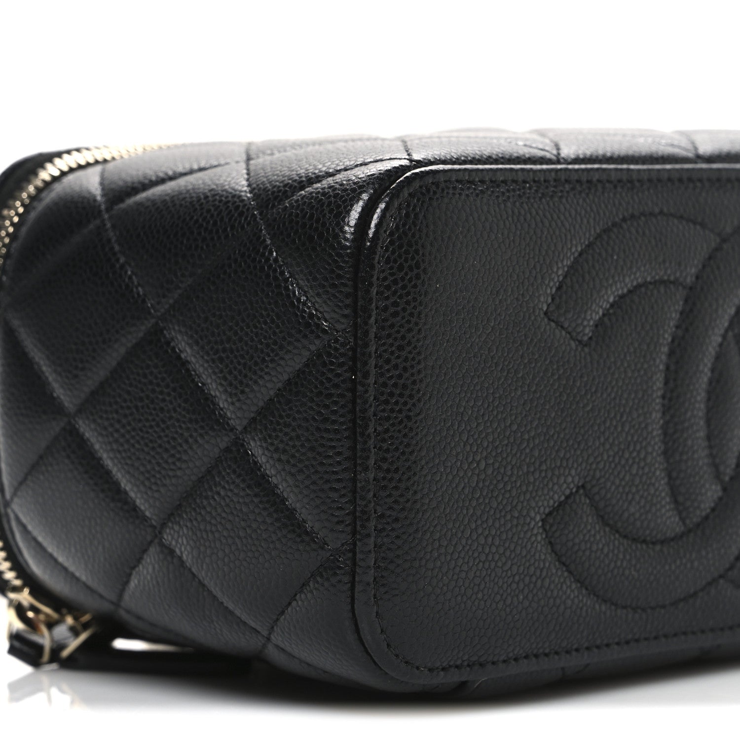 Chanel Caviar Quilted Small Vanity Case With Chain Black 9 of 10