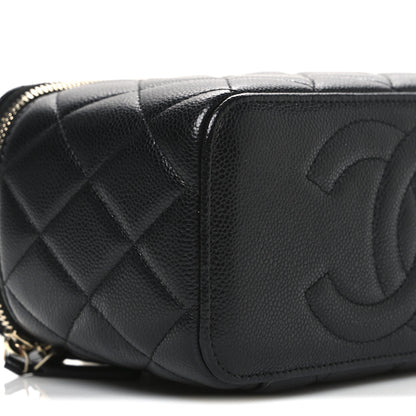 Chanel Caviar Quilted Small Vanity Case With Chain Black 9 of 10
