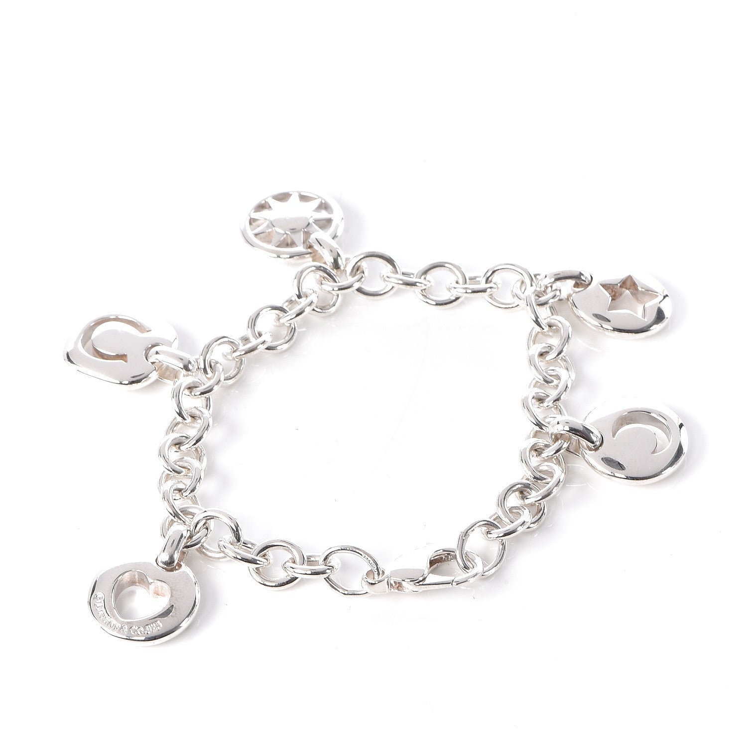Tiffany Sterling Silver Stencil Charm Bracelet 3 of 5