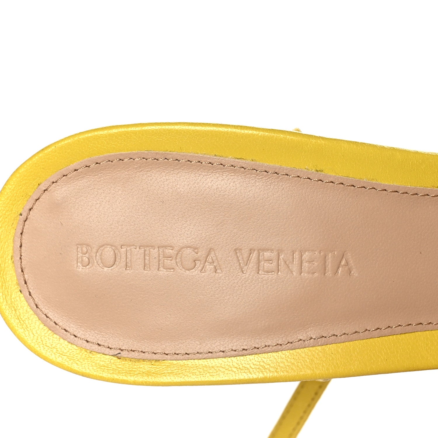 Bottega Veneta Lambskin Stretch Chain Strap 90mm Sandals 39 Buttercup 6 of 7