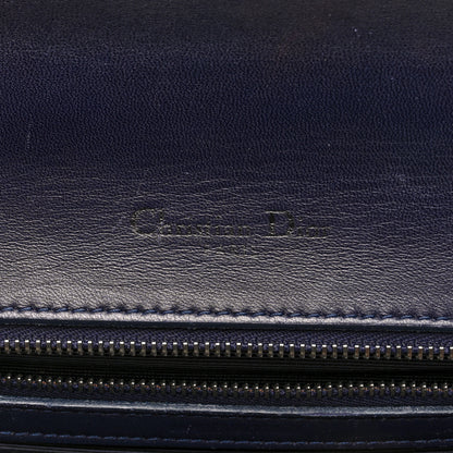 Christian Dior Crackled Deerskin Medium Diorama Flap Bag Navy 6 of 9