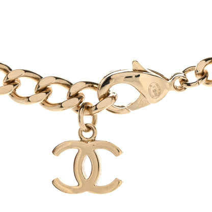 Chanel Crystal CC Chain Links Choker Necklace Gold 4 of 4