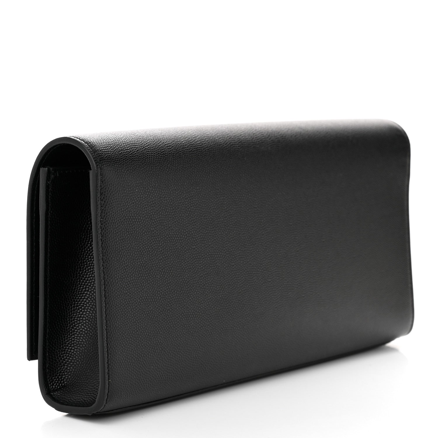 Saint Laurent Grain De Poudre Monogram Cassandre Clutch  Black 3 of 11