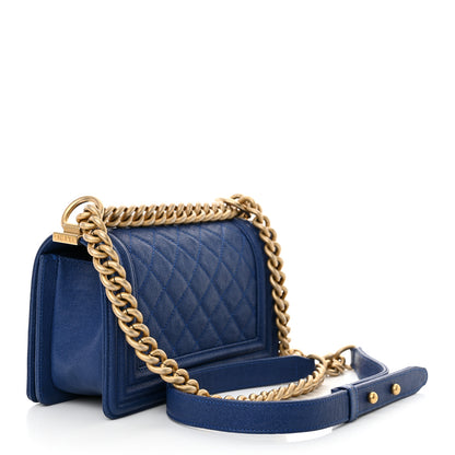 Chanel Caviar Quilted Small Boy Flap Dark Blue 3 of 10