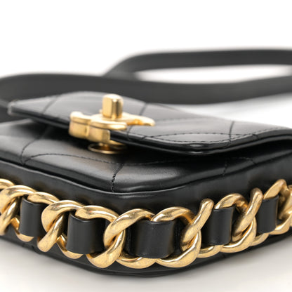 Chanel Calfskin Quilted Mini Framing Chain Bag Black 10 of 11