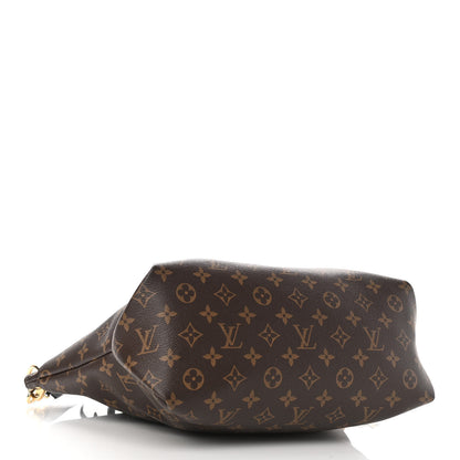 Louis Vuitton Monogram Flower Zipped Tote MM Black 4 of 10