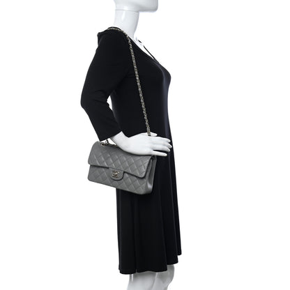 Chanel Caviar Quilted Small Double Flap Grey 2 of 8