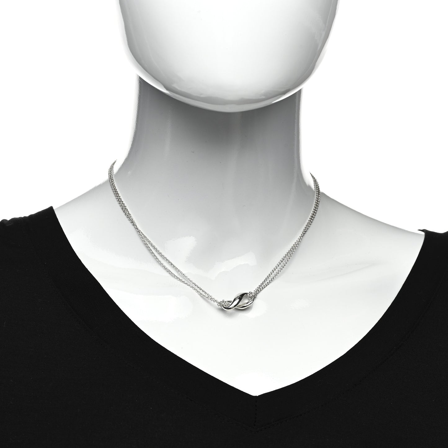 Sterling Silver Figure 8 Pendant Necklace