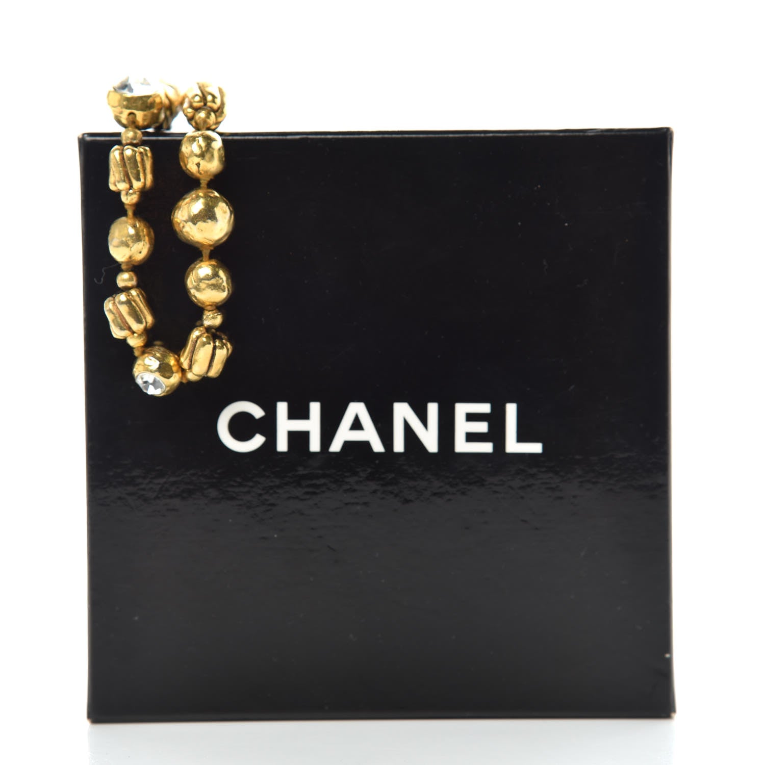 Chanel Crystal Necklace Gold 6 of 6