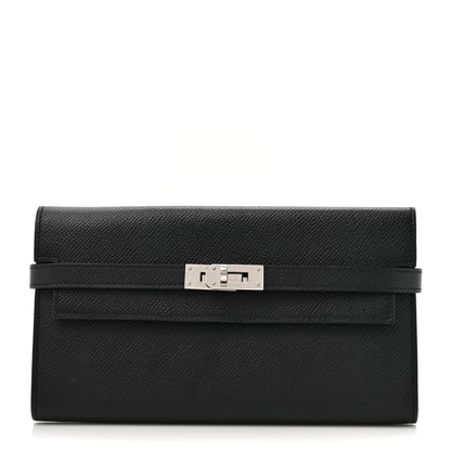 Hermes Epsom Kelly Longue Wallet Black 1 of 10